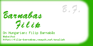 barnabas filip business card